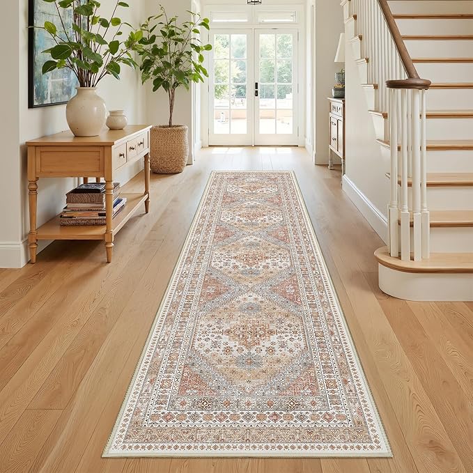 Runner Rug 2x8 Runners for Hallways Non Slip Washable, Vintage Hallway Runner - Image 4