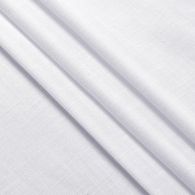 Snow White Linen Curtains 108 Inches Long - Image 5