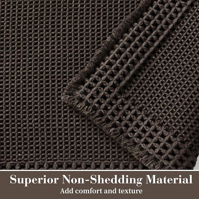 RESARE Waffle Bath Mat, Super Absorbent Non Slip, Machine Washable, Ultra Soft - Image 2