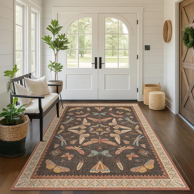 Washable Living Room Area Rug 5x7, Ultra Soft Carpet - Image 3