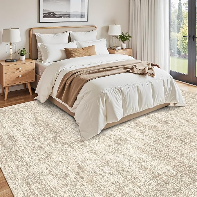 9x12 Area Rugs for Living Room, Non Slip Machine Washable Vintage Rugs - Image 9