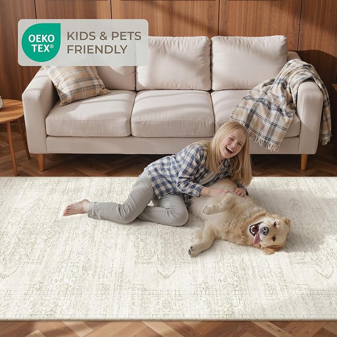 2'6 x 10' Runner Rug Non Slip, Washable Kitchen Rugs, Living Room, Long Rug - Image 9