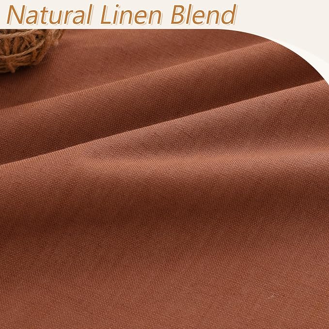 Guken Terracotta 100% Blackout Curtains 96 Inch Length 2 Panels Set Fall - Image 3