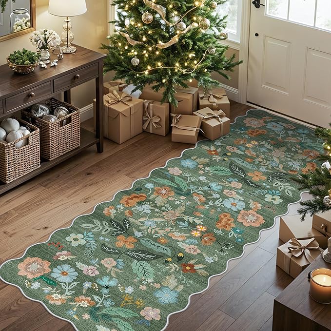 Washable 2x6 Runner Rug for Entryway: Hallway Kitchen Easy-Clean Carpet - Image 2