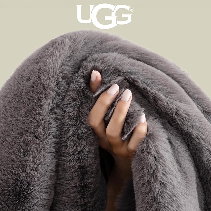 UGG Euphoria Faux Fur Throw Blanket, Oversized Soft Throw - Image 4