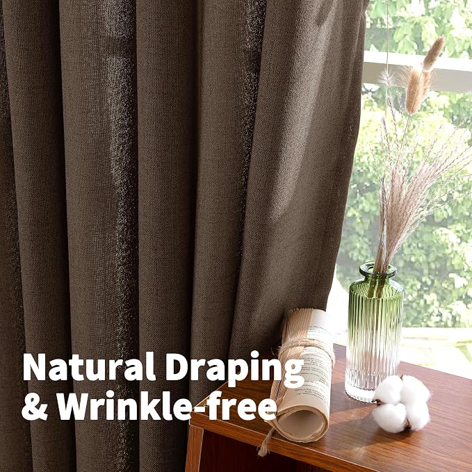 YoungsTex Short Linen Curtains 45 Inch Length - Image 6