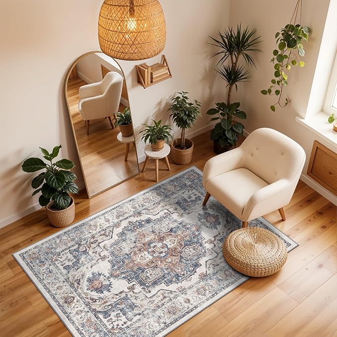 Washable 3x4 Entryway Area Rugs: Farmhouse Non-Slip kitchen Sink Floor Mats - Image 2