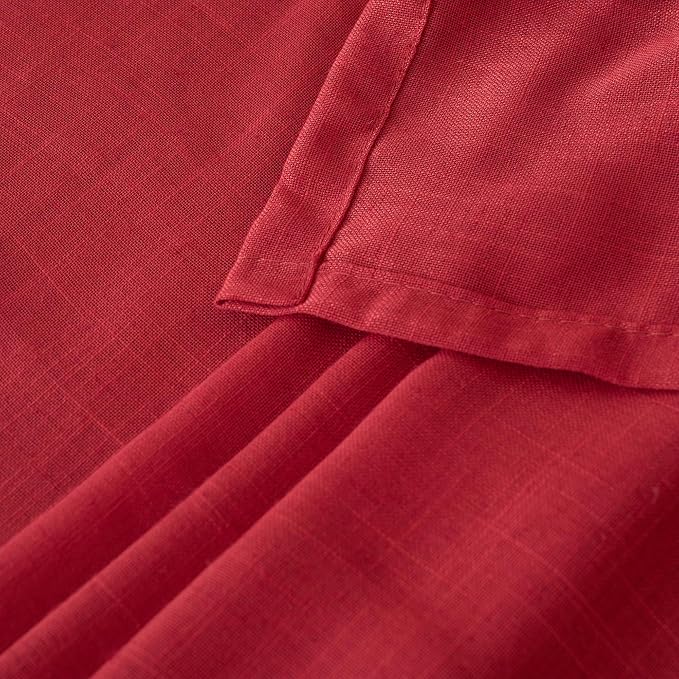 BGment Red Linen Curtains 72 Inches Long - Image 8