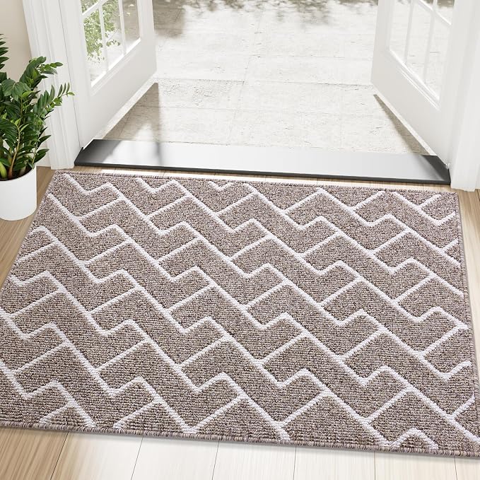 OLANLY Front Door Mat, Non-Slip Rubber Backing, Dirt Resistant and Absorbent by OLANLY