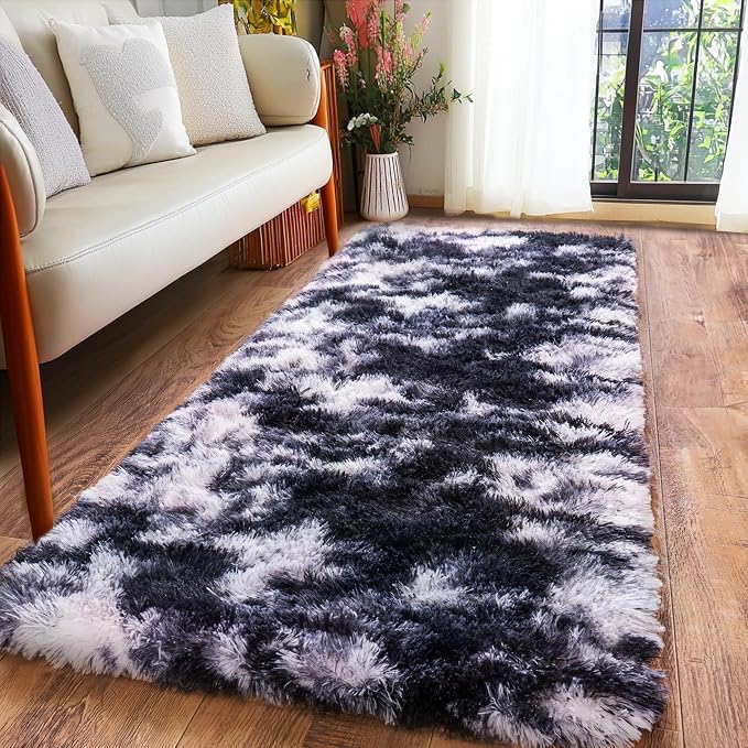 Runner Rugs for Bedroom 2x6 Soft Shag Bedside Rug, Fluffy Area Rug Throw Rugs - Image 2