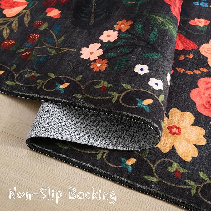 Rugcomf Runner Rug for Hallways Kitchen Rug Non Slip 2'6''x8' Washable Runner - Image 6