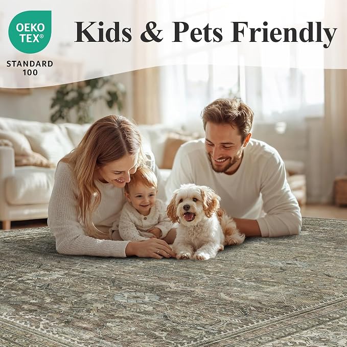 Schweek Brown Grey 5x7 Area Rug - Image 8