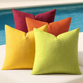 MIULEE Pack of 4 Decorative Outdoor Throw Pillow Covers Linen Waterproof Pillow by MIULEE