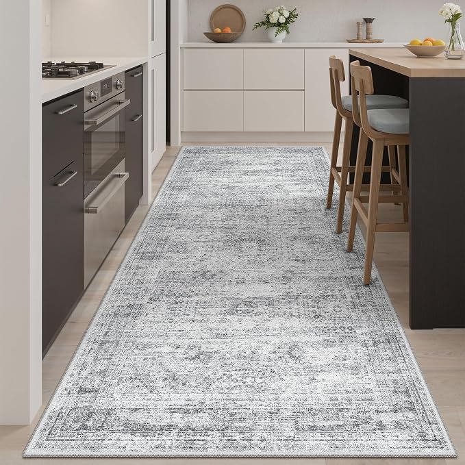 Hallway Runner Rug 4x8 Wide: Washable Thin Runners - Image 4