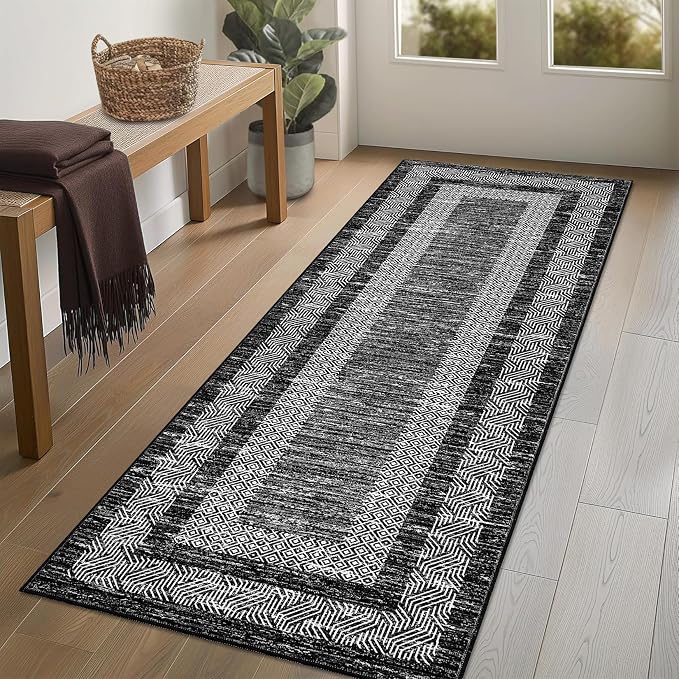GarveeHome Washable Runner Rug 2x6 Modern Hallway Rug Non Slip Entryway Runner by GarveeHome