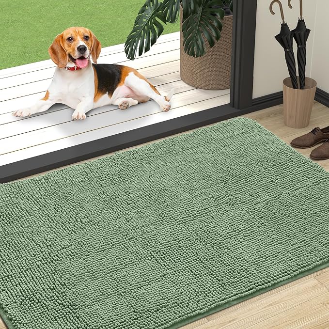 OLANLY Dog Door Mat for Muddy Paws 47x32, Absorbs Moisture and Dirt, Absorbent by OLANLY