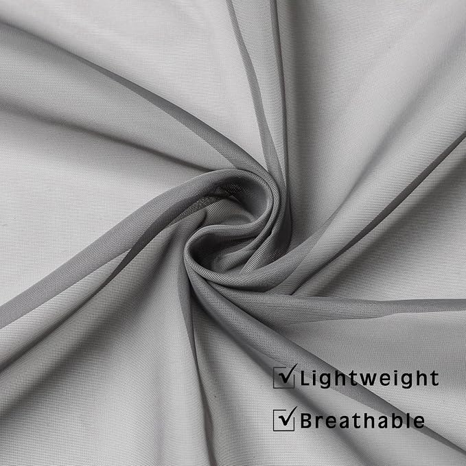 OVZME 2 Panels Sheer Curtains 63 Inches Long Rod Pocket Light Weight Soft Voile - Image 6