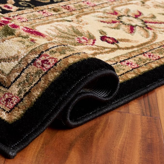 SAFAVIEH Lyndhurst Area Rug 6x8, Traditional Black & Ivory LNH212A - Image 9