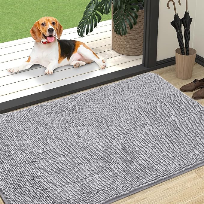 OLANLY Dog Door Mat for Muddy Paws 47x32, Absorbs Moisture and Dirt, Absorbent by OLANLY