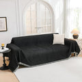 MYSKY HOME Black Couch Covers, Couch Cover 2 Cushion Sofa Pet Couch Cover by MYSKYHOME