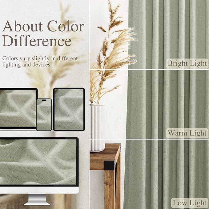Sage Curtains 90 inches Long 2 panels - Image 4