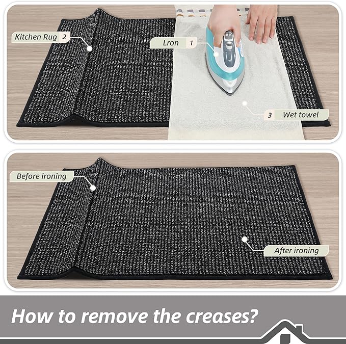 BEQHAUSE Kitchen Rugs and Mats 2PCS, Non-Slip Kitchen Mats - Image 9