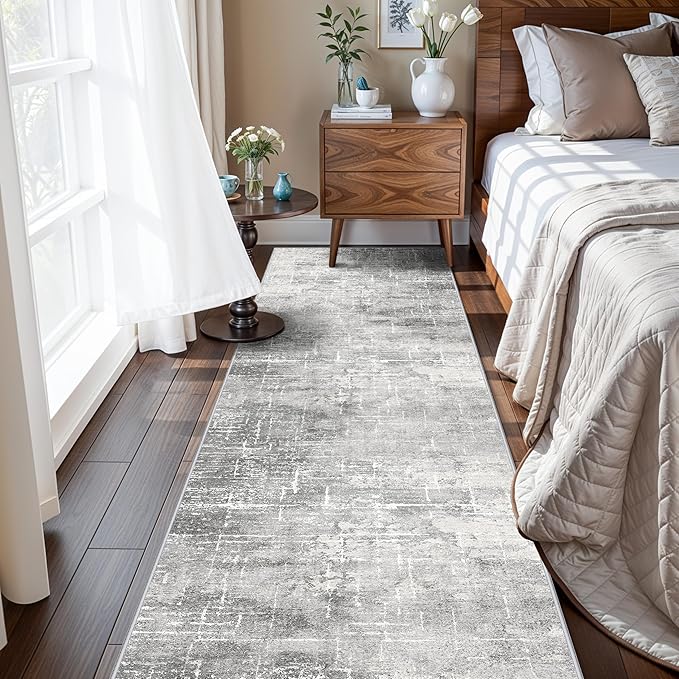 Washable 2x10 Kitchen Runner Rug: Abstract Farmhouse Bathroom Entryway Rug Soft - Image 2