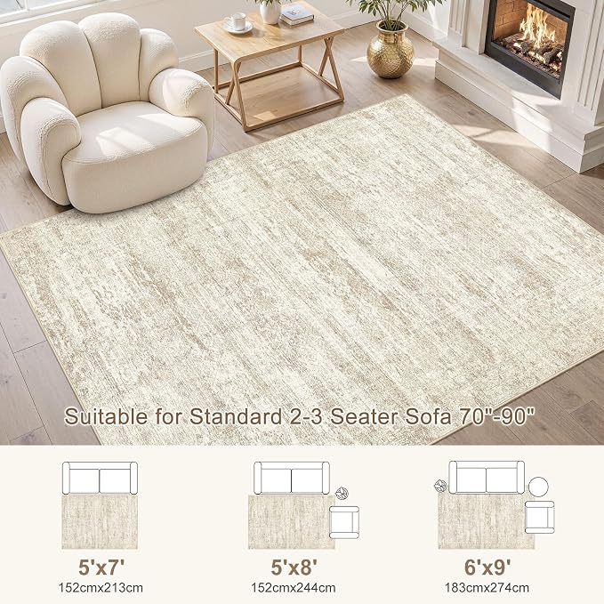 UERMEI 5x7 Area Rug Living Room Rugs - Image 2