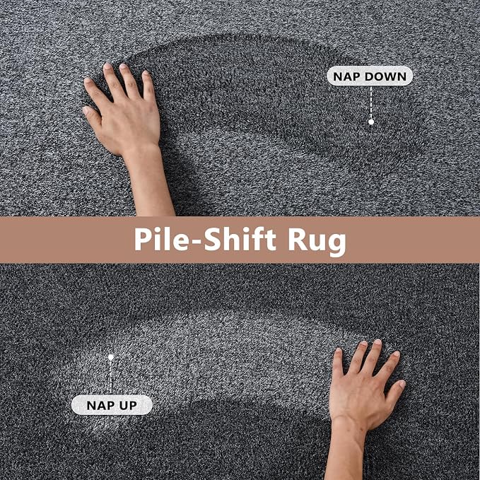FinRèc 5x7 Washable Area Rugs for Bedroom Living Room, Low Pile Thin Rug Solid - Image 8