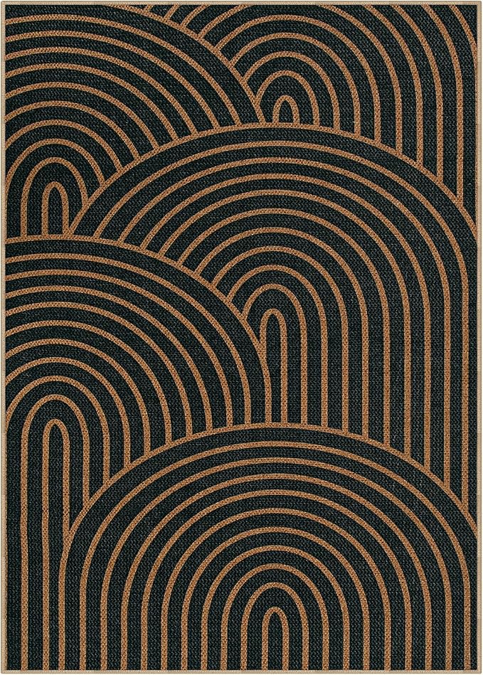 Lahome Modern Rainbow Easy Jute Carpet, Washable 5x7 Area Rugs - Image 8