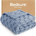 Bedsure GentleSoft Ashley Blue Twin XL Blanket by BEDSURE