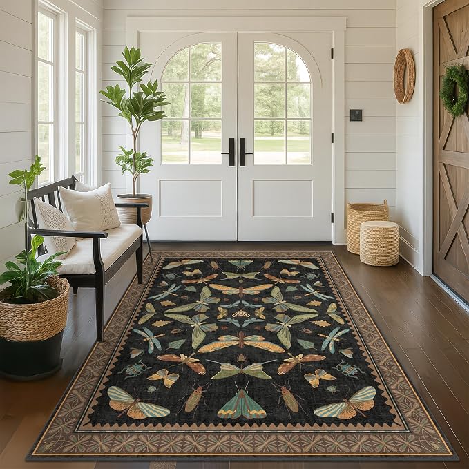 5x8 Black Rug for Bedroom - Image 3