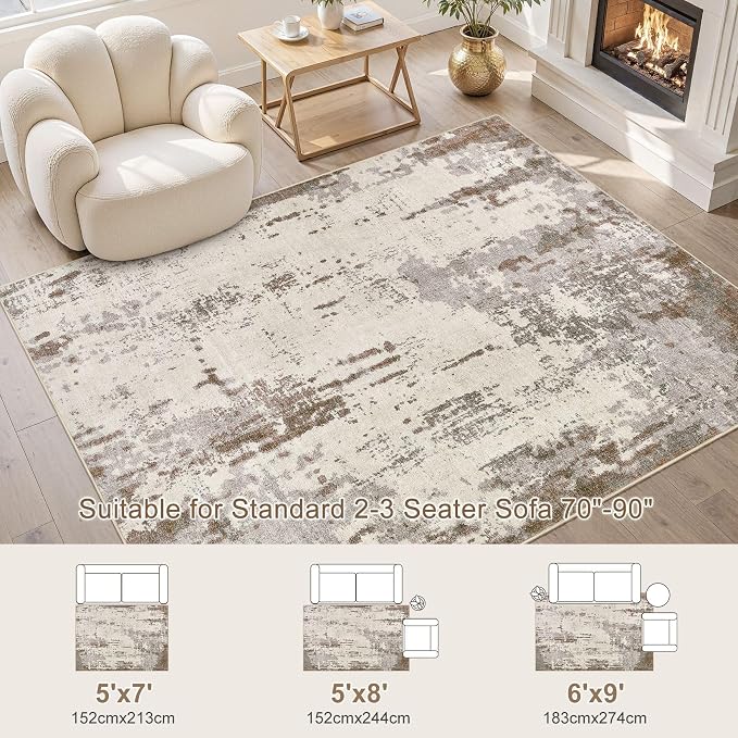 UERMEI 6x9 Area Rug Living Room Rugs - Image 2
