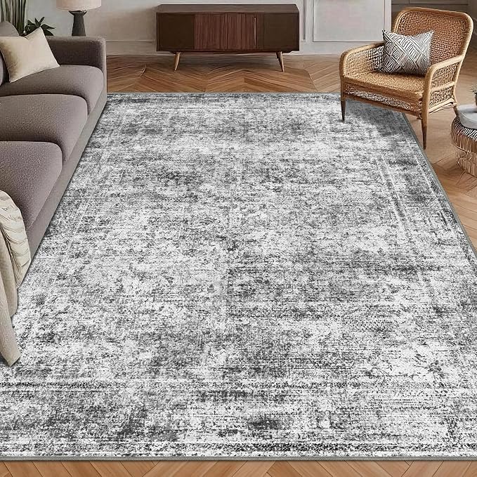 Washable Area Rug 3' x 5 ' Vintage Traditional Persian Mat by Unknown