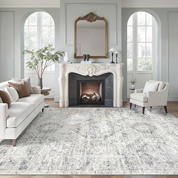 Washable Area Rug 8x10, Large Soft Rugs by Soalmost