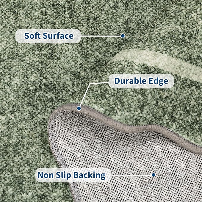 GarveeHome Scalloped Washable Area Rug 8x10 Rug - Image 4