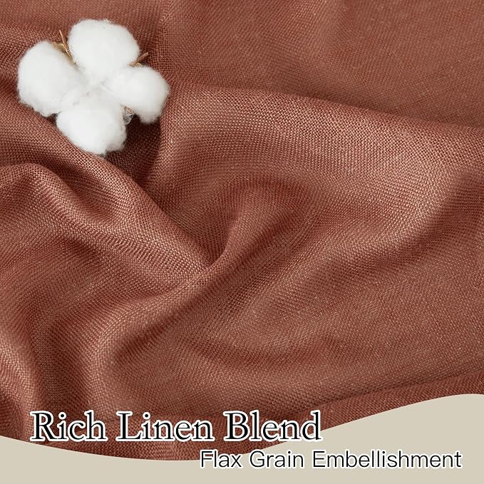 RYB HOME Natural Linen Blend Curtains - Image 2
