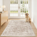 Madane 3x5 Area Rugs for Entryway, Washable Vintage Low Pile Non-Slip Throw by Madane