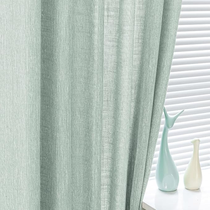 MYSKY HOME Living Room Curtains 84 Inches Long Semi Sheer Light Filtering - Image 4