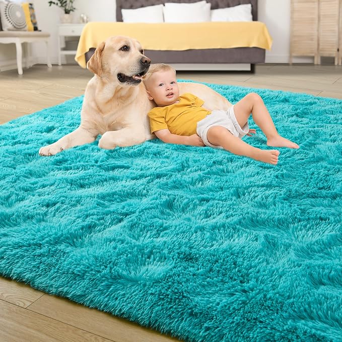Tepook Fluffy Large Rugs for Living Room, Shag Area Rug 6x9 Soft Carpet for - Image 4
