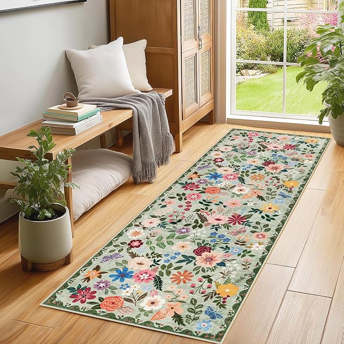 Runner Rug for Entryway: 2x6 Kitchen Rugs Non Slip Washable Ultra-Thin Soft - Image 3