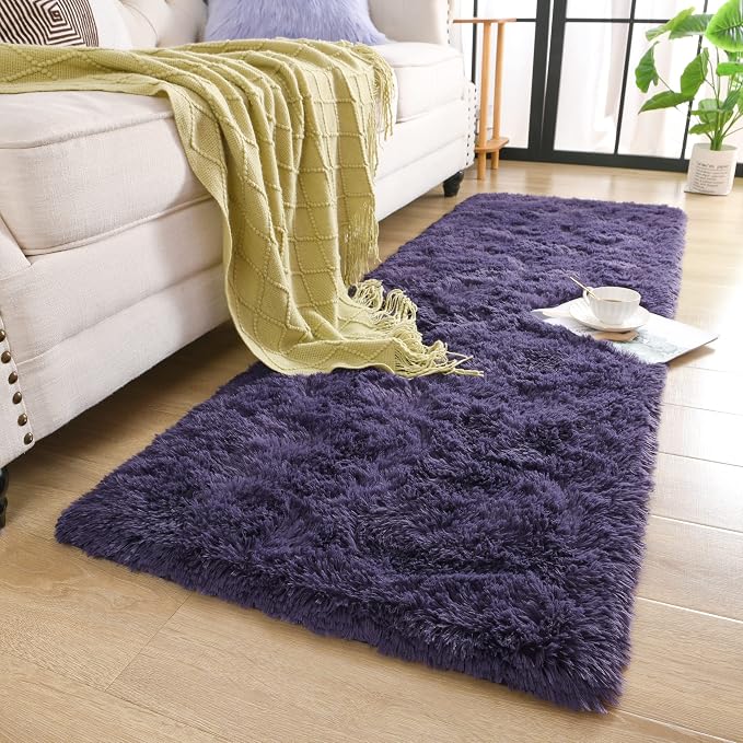 Chicrug Soft Runner Rug for Bedroom Living Room Plush Fluffy Rug 2x6 Feet - Image 5