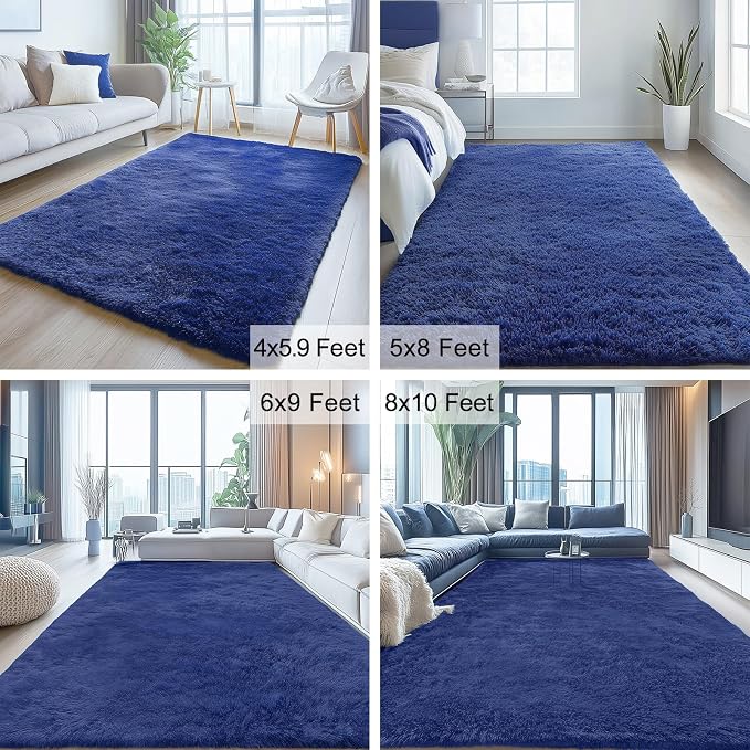 OLANLY 5x5 Area Rugs for Living Room Bedroom, Machine Washable Soft Fluffy - Image 8