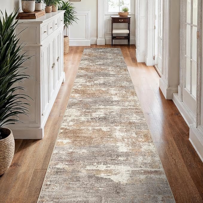 3x15 Washable Kitchen Runner Rug: Modern Abstract Runners - Image 8