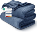 Bedsure GentleSoft Fleece Blankets Queen Size Mineral Blue by BEDSURE