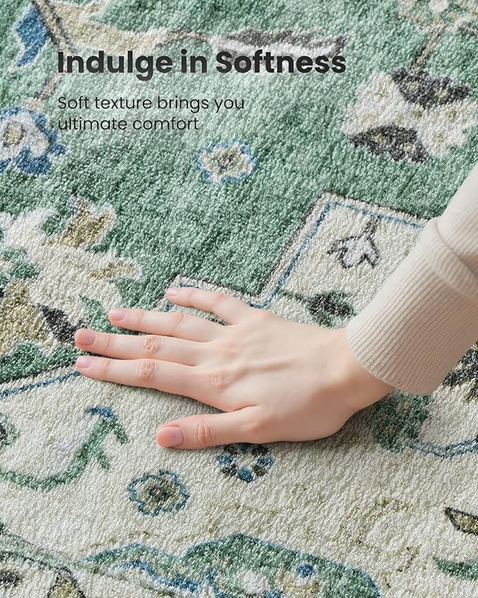 AMADA HOMEFURNISHING 6x9 Area Rug, Washable Low-Profile Large Area Rug - Image 5