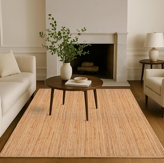 Hausattire Hand Woven Jute Braided Rug, Reversible Boho Entry Area Rugs - Image 2