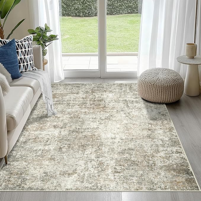 4x6 Area Rugs for Living Room Rug Washable: Abstract Rug for Dining Room by Aelenmu