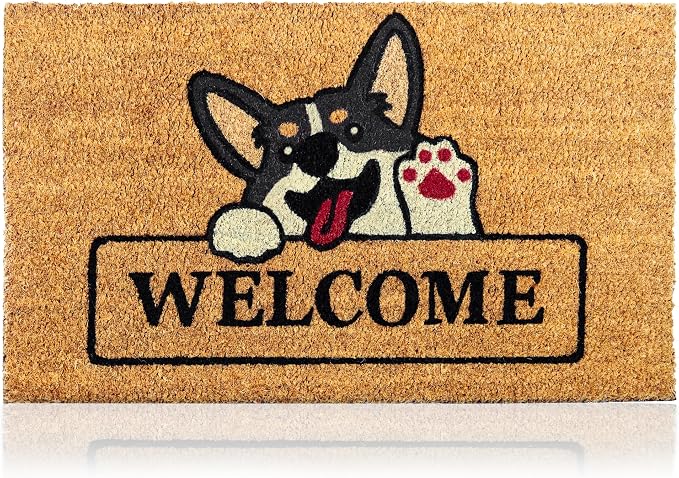 Welcome Dog - 17"x29" - Coir Door Mat - Welcome Mats by AmaruDoorMats
