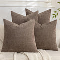 Set of 4 Soft Textured Decorative Throw Pillow Covers 20x20 Inch Cozy Farmhouse by Cozoomy